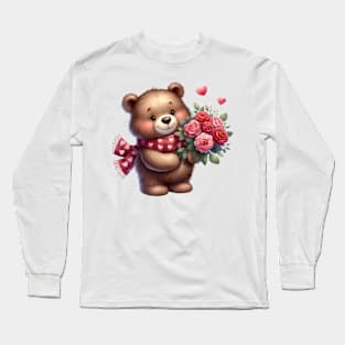 Valentine Love Bear Long Sleeve T-Shirt